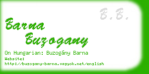 barna buzogany business card